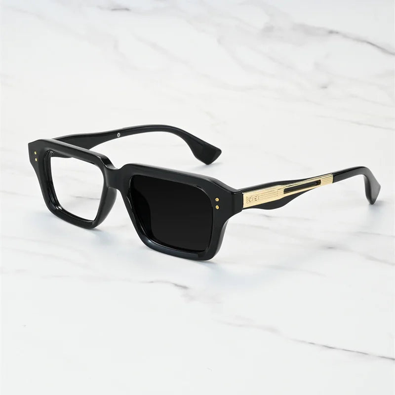 New Brand Design Square Alloy Frame Myopia Glasses Prescription Photochromic Anti Blue Light Women Shortsight Eyewear 0 to -6.00
