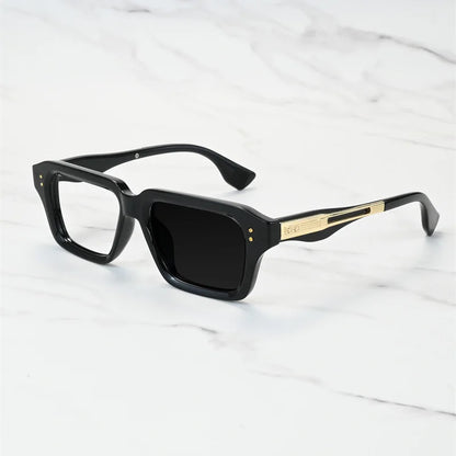 New Brand Design Square Alloy Frame Myopia Glasses Prescription Photochromic Anti Blue Light Women Shortsight Eyewear 0 to -6.00