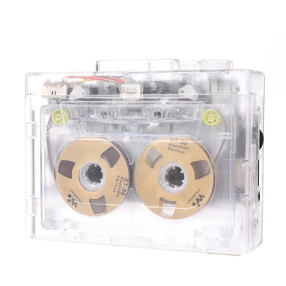 Transparent Tape Player Retro Stereo Cassette Player Walkman Nostalgia Cassette Tape Music Audio Auto Reverse With Bluetooth FM