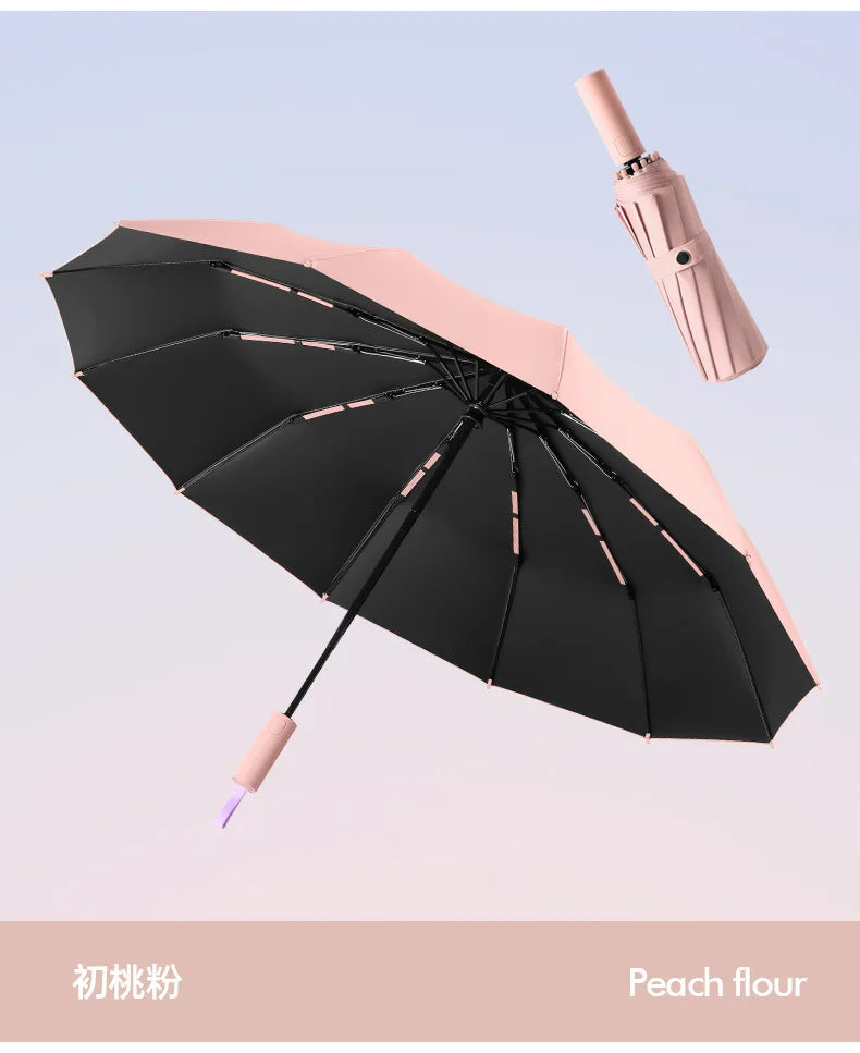 Super Strong Windproof Automatic Umbrella for Men and Women, 72 Bone, Large Rainproof, Sun UV Protection, Folding Rain Umbrellas