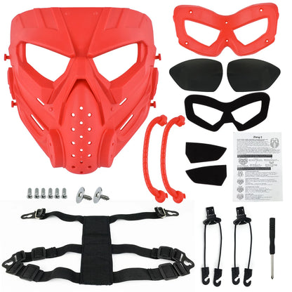 ZLang  Funny Full Face Protective Mask For Airsoft Costume Halloween CS Cosplay Tactical Game Mask  Breathable Skull Adjustable