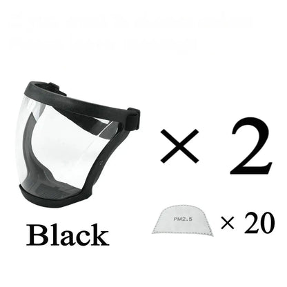 6 Colors Transparent Face Mask Full Face Shield Safety Glasses Eye Protection Windproof Dustproof Anti-splash Kitchen Tool New
