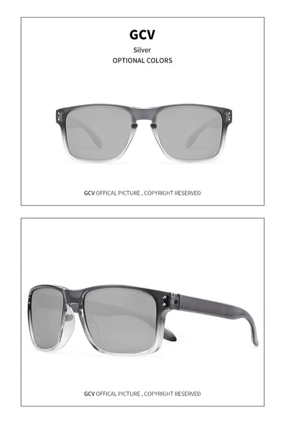 GCV Brand Fashion Wrap Frame Retro Decorative Photochromic Classic Polarized Women Men Versatile Pattern Sunglasses UV400 Goggle