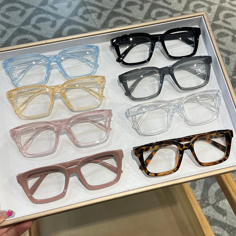Transparent square Computer Glasses Frame Women Men Anti Blue Light Black Eyewear Blocking Glasses Optical Spectacle Eyeglass