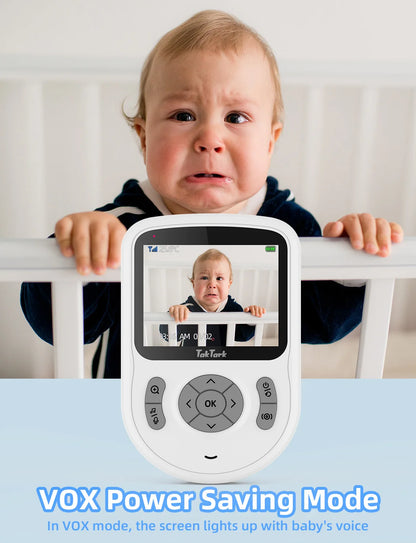 TakTark Video Baby Monitor 3.2 Inch / 2.8 Inch Wireless Security Camera Auto Night Vision Intercom Temperature Monitoring Nanny