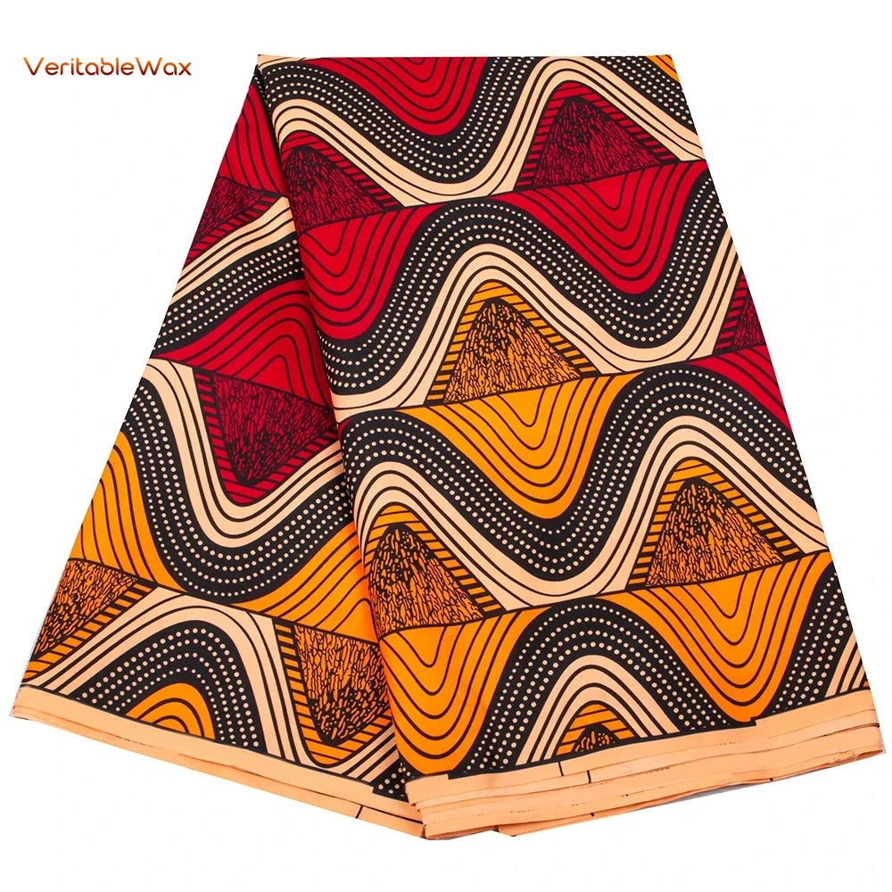 African Ankara Wax Fabric Patchwork Retro Style Double Prints Warp DIY Cloth Sewing Materials Africa Loincloth Polyester Tissu