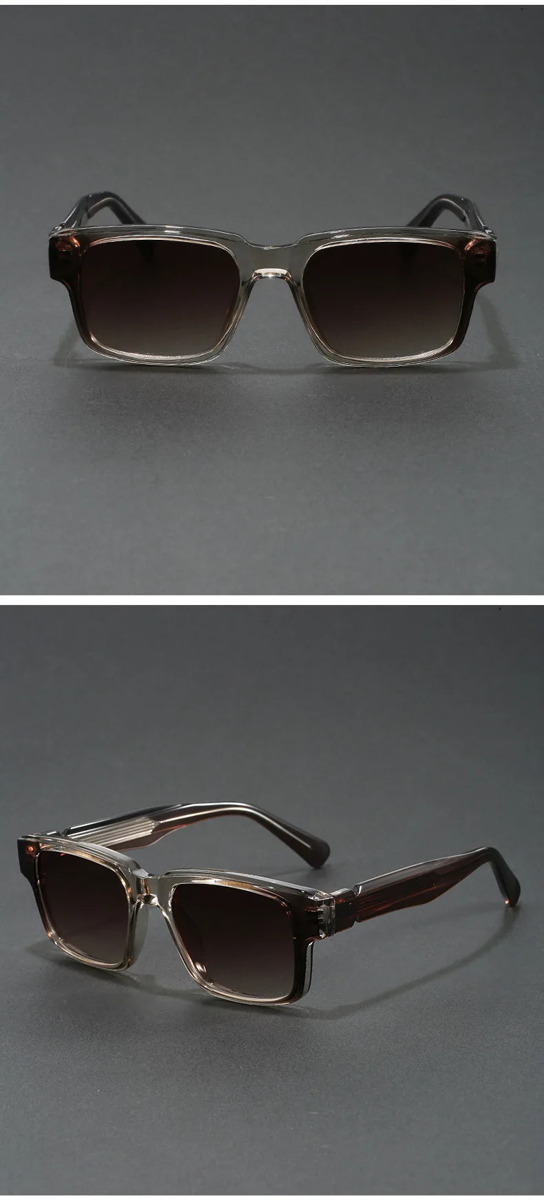 Retro Rectangle Sunglasses for Men Women UV400 Protection Classic Trendy Driving Sun Glasses Outdoor High Quality Travel Glasses