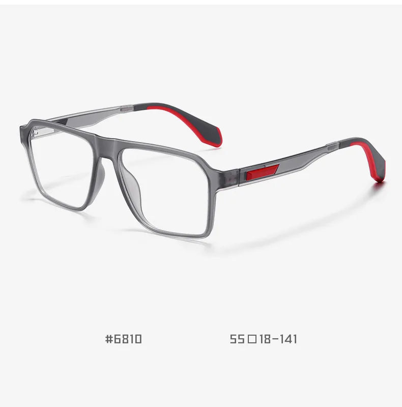 BLMUSA Retro Large Frame Ultralight TR Non-Slip Sports Myopia Glasses Anti Blue Light Prescription Reading Driving Sunglasses