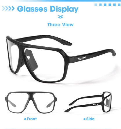 New UV400 Photochromic Cycling Sunglasses for Men MTB Road Bicycle Glasses Outdoor Sports Women Running Eyewear Bike Goggles