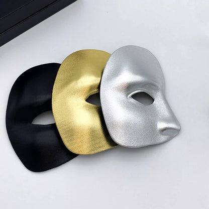 Half Face One-eyed Masquerade Mask Gold Silver Black Masquerade Party Dance Men Women Halloween Half Face Mask Decoration