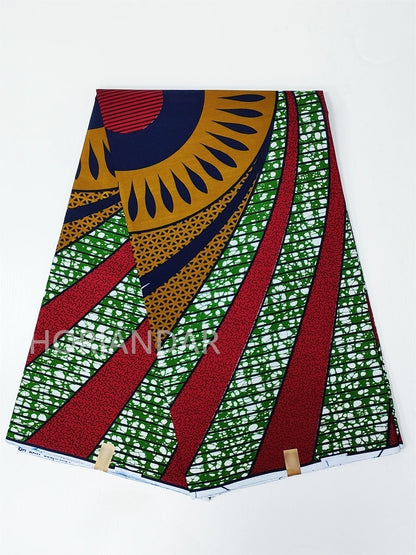 Veritable Guaranteed Dutch Hollandais Quality Prints Pagne African Fabric Dress Real Wax 100% Cotton 6 Yards