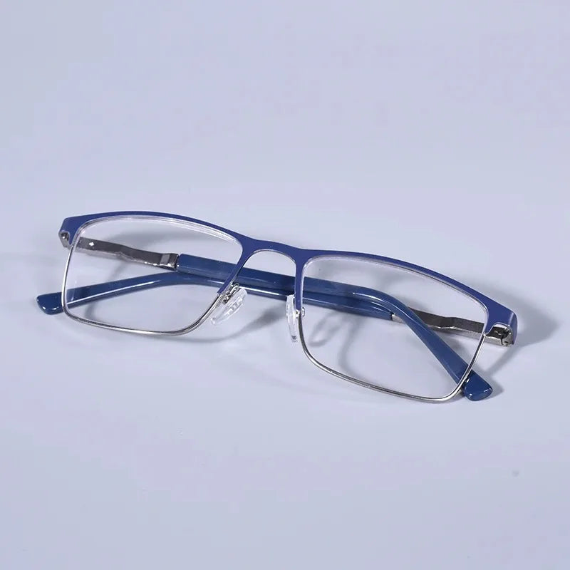 Double Color Oversize Frame Reading Glasses For Men And Women Anti blue Light High Quality Square Presbyopia Glasses+175
