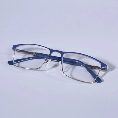 Double Color Oversize Frame Reading Glasses For Men And Women Anti blue Light High Quality Square Presbyopia Glasses+175