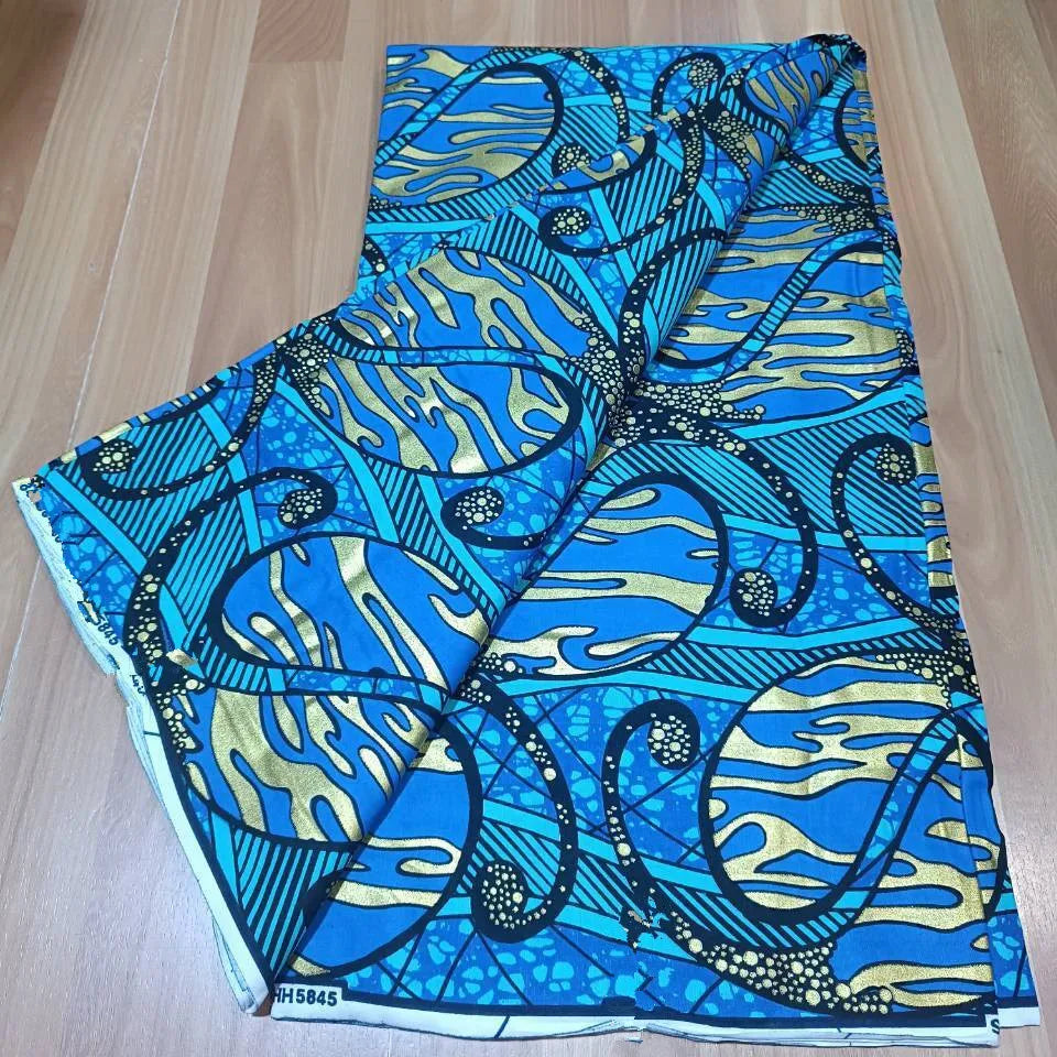 2022 New Hot Sale African Wax Fabric Cotton Material Nigerian Ankara Block Prints Batik Dutch High Quality Sewing Cloth