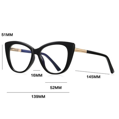 EYORA Fashionable Full Rim Cat Eye Reading Glasses Women Anti Blue Ray or Photochromic Progressive Prescription Optical Eyewear