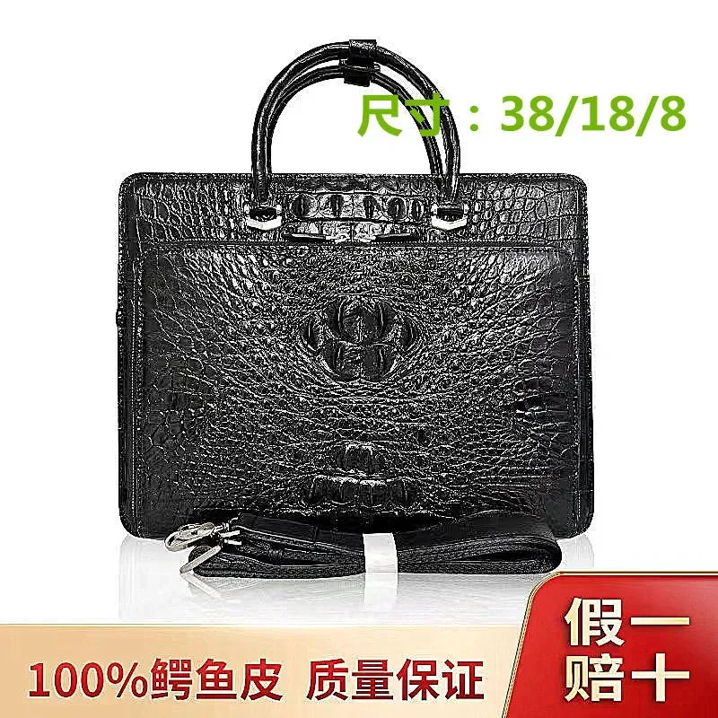 2024 New Luxury Real Crocodile Leather Laptop Bags Alligator Genuine Leather Men's Briefcase Brand Travel Messenger Computer Bag