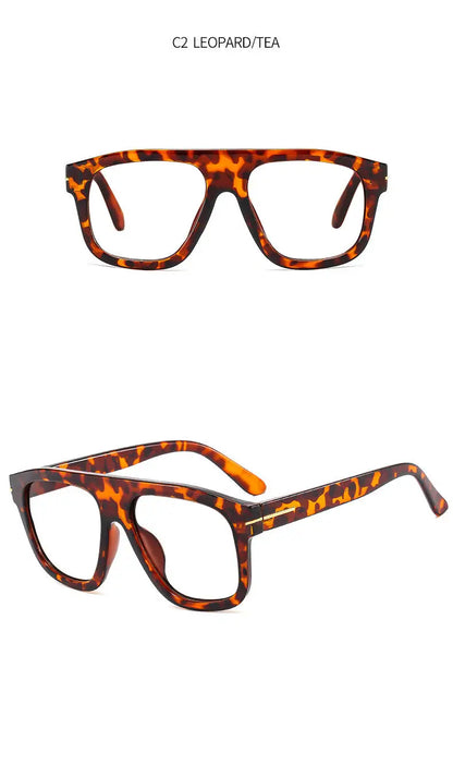 Oversized Square Reading Glasses Woman Men Decoration Retro Eyeglasses Trendy Anti Blue Light Single Focus Presbyopic Glasse