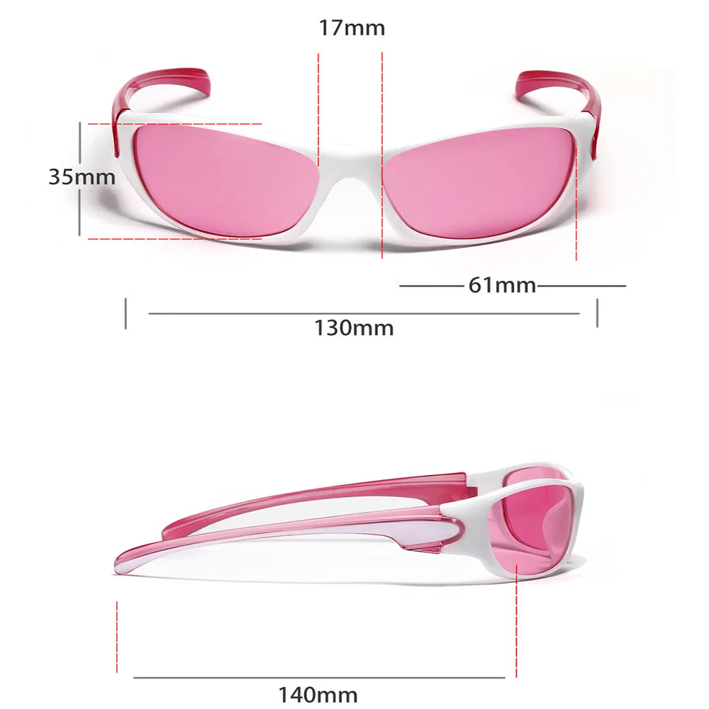 Y2K Silver Sunglasses Color Hollowed Out Future Sense Of Technology Hot Girls Net Red Sunglasses Women Sunglasses Trendy Men