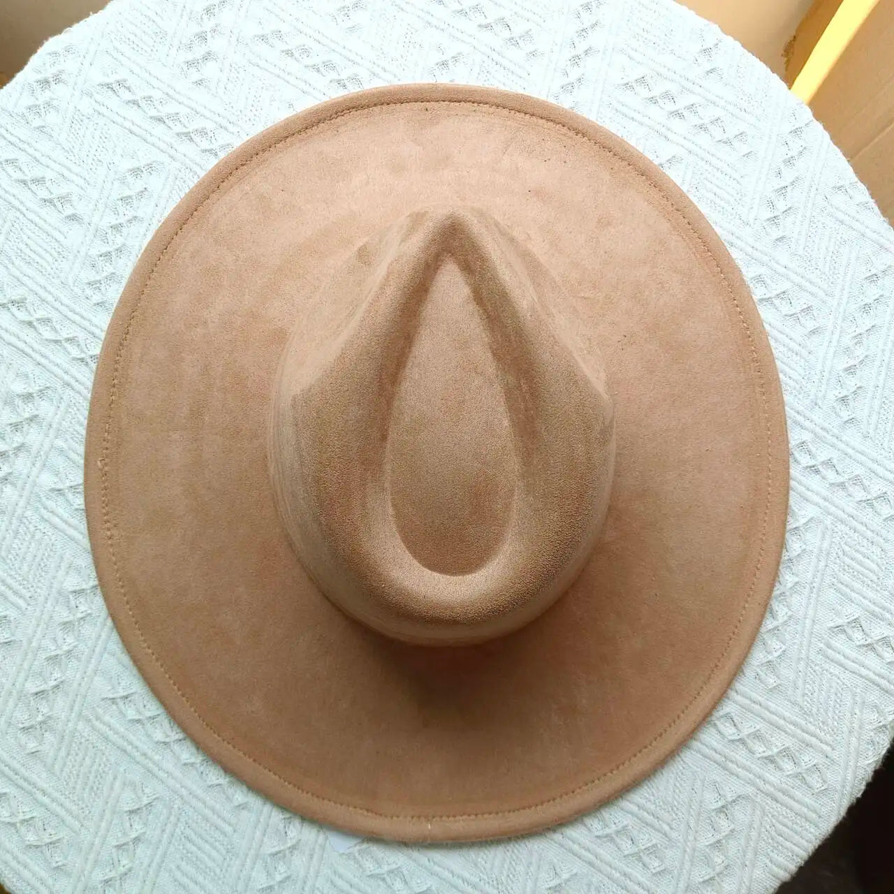 Suede Fedora Multicolor Heart-shaped Top 9.5cm Brim Men and Women Jazz Hat Panama Hat