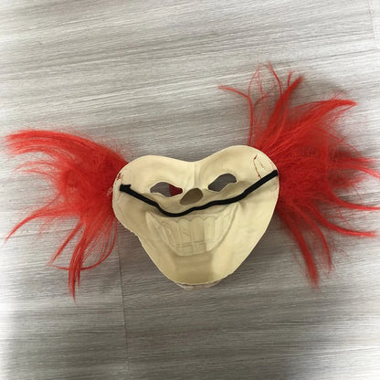 Twisted Metal Sweet Tooth Joker Mask Cosplay Bloody Half Face Clown Latex Masks Halloween Carnival Purim Party Costume Props
