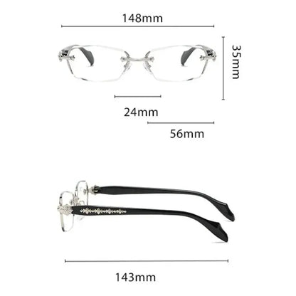 Men's High-definition Anti Blue Light Glasses - Retro Transparent Lens Full Frame Design Fashionable Unisex Glasses