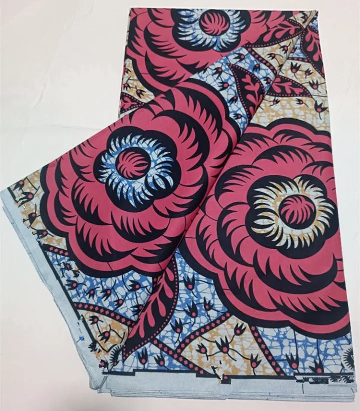 2023 Guaranteed Veritable Super Hollandais African Wax Fabric 100%Cotton 6 yards Original Ankara Block Print Pattern Africa