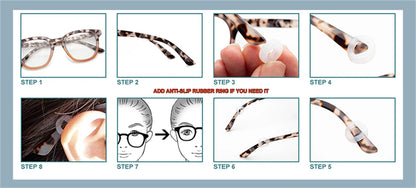 BLMUSA Retro Large Frame Ultralight TR Non-Slip Sports Myopia Glasses Anti Blue Light Prescription Reading Driving Sunglasses