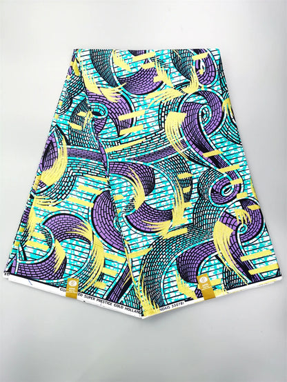 Newest Grand African Wax Glitter Glam Fabric 100% Cotton Ankara Batik Material Pagne Wax Gold Print Sewing Party Dress
