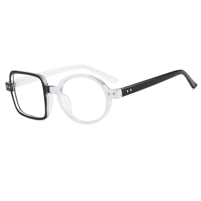 OEC CPO Square Glasses Women Men Fashion Clear Glasses Optical Eyeglasses Frame Personality Round Transparent Lens Spectacle