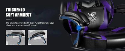 Gaming Chair, Big and Tall Gaming Chair with Footrest and Massage, Gaming Chairs for Adults with Lumbar Support
