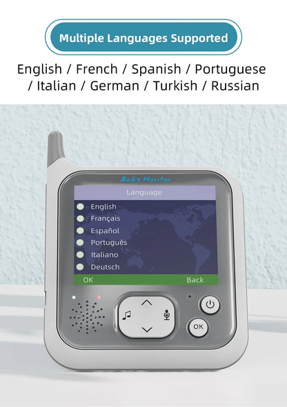 TakTark Video Baby Monitor 3.2 Inch / 2.8 Inch Wireless Security Camera Auto Night Vision Intercom Temperature Monitoring Nanny