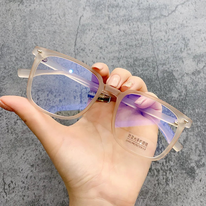 Square Transparent Men's Reading Glasses Vintage Frames Computer Blue Light Blocking TR90 Male Presbyopic Eyeglasses Leesbril +2