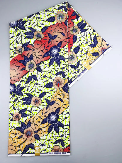 Newest Grand African Wax Glitter Glam Fabric 100% Cotton Ankara Batik Material Pagne Wax Gold Print Sewing Party Dress