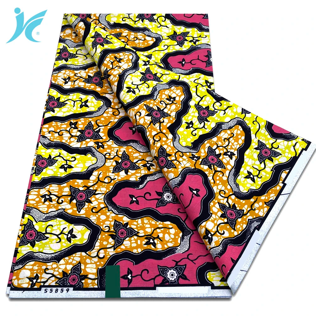 African Real Wax Prints Fabric Ankara Wax 100% Cotton Fabric Guaranteed Veritable Original Sewing Material