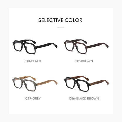 TAG Hezekiah Natural Wood Glasses Frame Men Oversized Wooden Myopia Prescription Optical Glasses Spectacle with Clear Lens 8188