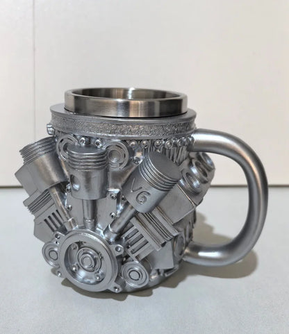 V8 Engines Stainless Steel Coffee Mug Creative Resin Water Cup Funny V6 Engines Wine Cup Coffee Cup Water Container Accessories