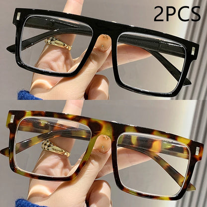 2/3PC New fashion large frame reading glasses trendy square frame rice nail middle-aged and elderly goggles reading glasses 2231