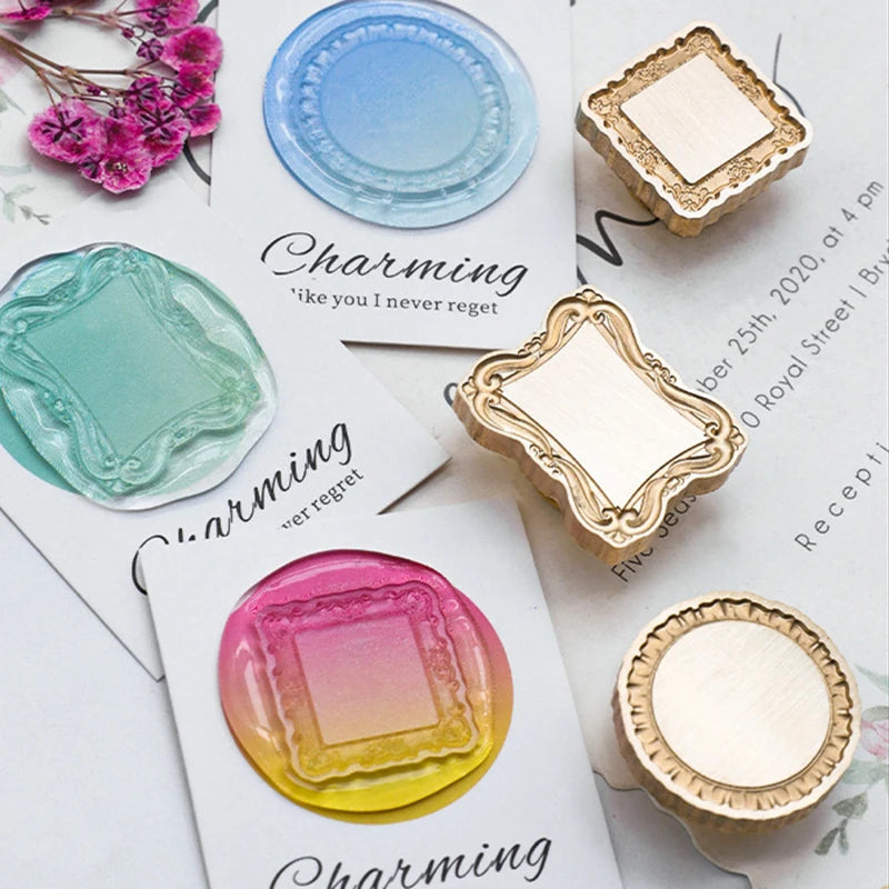 Photo Frame Series Sealing Wax Stamp Head Fire Paint Seal Wax Stamp Heads For DIY Scrapbooking Envelope Wedding Party Invitation