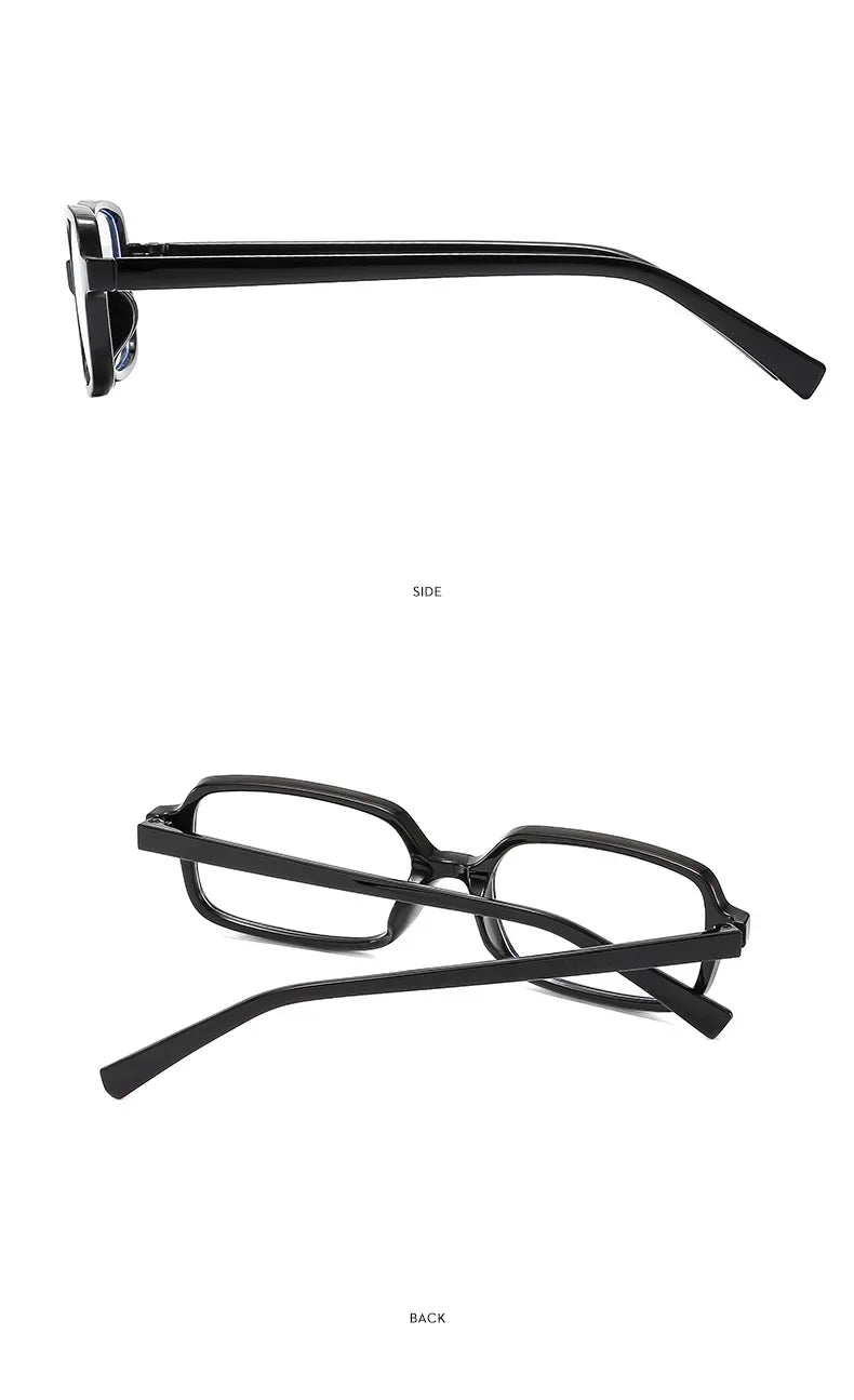 Fashion Retro Small Rectangular Frame Anti Blue Light Glasses for Women Ins Simple Commuting Computer Eye Eyeglass Frame