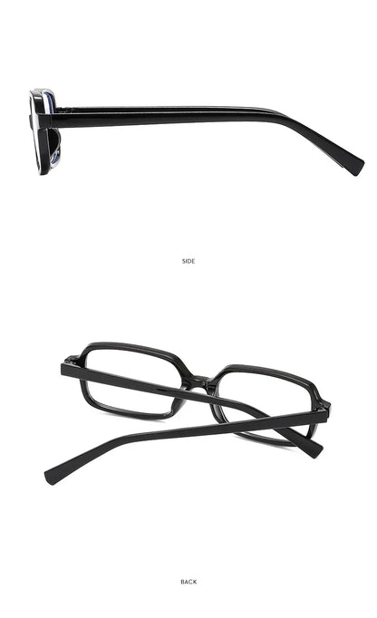 Fashion Retro Small Rectangular Frame Anti Blue Light Glasses for Women Ins Simple Commuting Computer Eye Eyeglass Frame