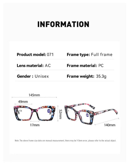 2025 New Fashionable Large Frame Women's Presbyopia Glasses High Definition Texture Neutral Color Anti Blue Light Glasses