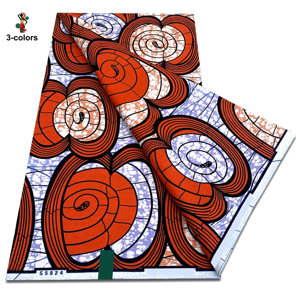 2025 Guaranteed Veritable Original African Wax Print Fabric Real Nigerian 100% Cotton Ankara Wax Fabric Soft Pagne Spuer Batik