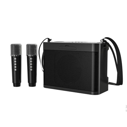 #20W Powerful Wireless Portable Dual Microphones Bluetooth Speaker Hifi Stereo Family Party Karaoke Subwoofer Boombox gifts 2026