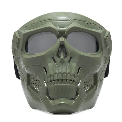Cycling Colored Goggle Motorcycle Skull Skeleton Mask Windproof Full Face Mask Paintball Game Tactical Protection Helmet Mask