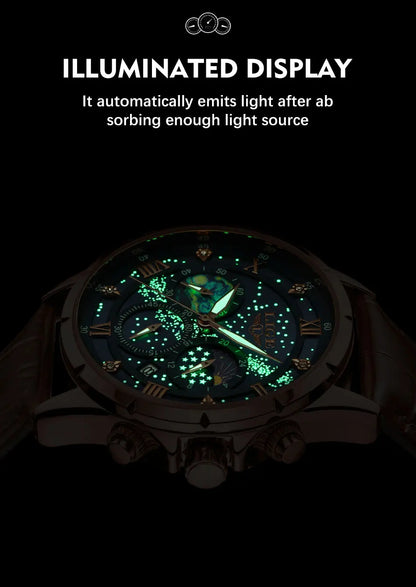 LIGE 2024 Top Luxury Brand Men Genuine Leather Sports Watches Men's Army Military Watch Male Date Quartz Clock Relogio Masculino