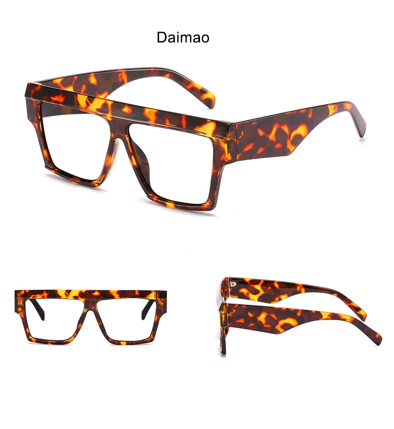 Square Reading Glasses Women Men Luxury Brand Magnifying Oversized Eyeglasses +1.5 +3 +6 Fashion Retro Blue Light Glasses