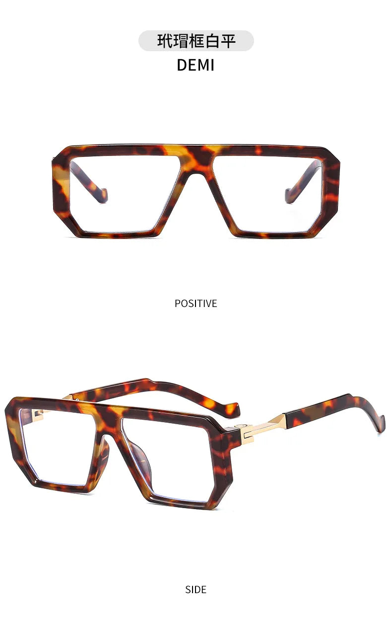 KOCOLIOR 2024 New Square Alloy Anti Blue Light Reading Glasses for Man and Woman Personalized and Fashionable Presbyopia Glasses