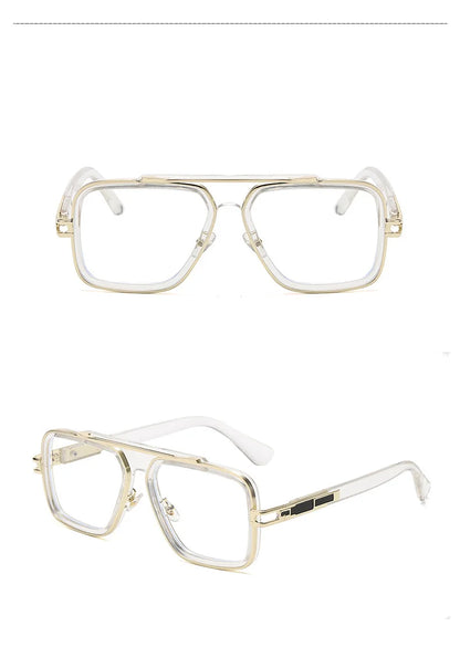 Transparent HD Anti Blue Light Reading Glasses Luxury Brand Punk Square Eyeglasses Women Men Reader Farsighted Eyewear Okulary