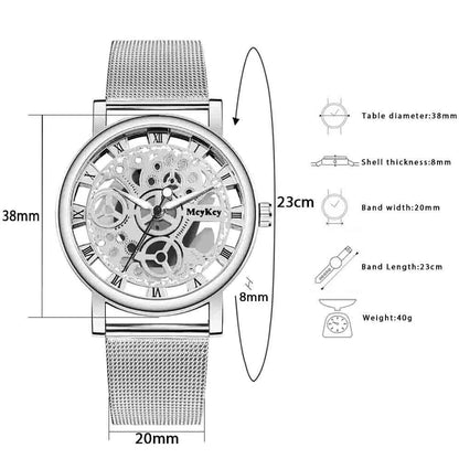 Sophisticated Women's Quartz Watch, Stainless Steel