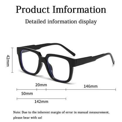 New Simple Spectacles Frame Men Women Ultralight Square Frame Anti Blue Light Transparent Lens Optical Eyeglasses